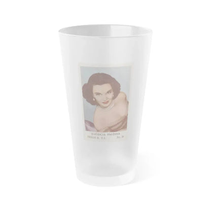 Patricia Medina #46 (Vintage Female Icon) Frosted Pint Glass 16oz 16oz Frosted - Go Mug Yourself