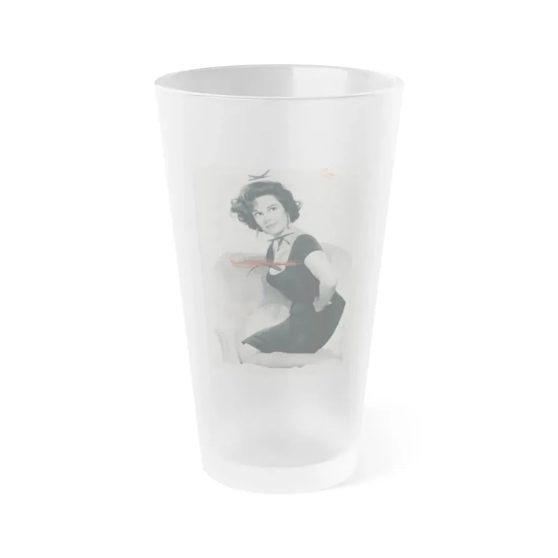Patricia Medina #51 (Vintage Female Icon) Frosted Pint Glass 16oz 16oz Frosted - Go Mug Yourself