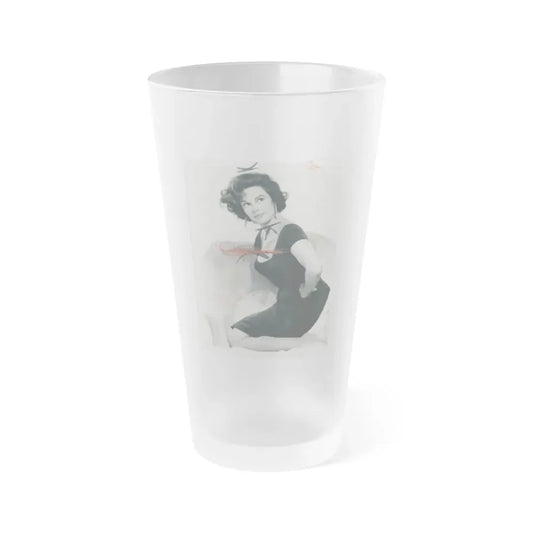 Patricia Medina #51 (Vintage Female Icon) Frosted Pint Glass 16oz 16oz Frosted - Go Mug Yourself