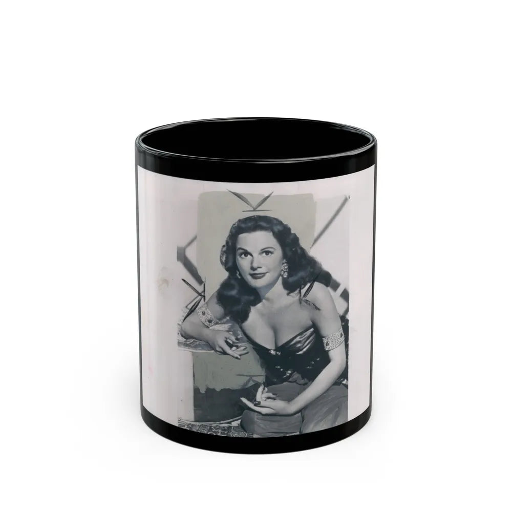 Patricia Medina #71 (Vintage Female Icon) Black Coffee Mug-11oz-Go Mug Yourself