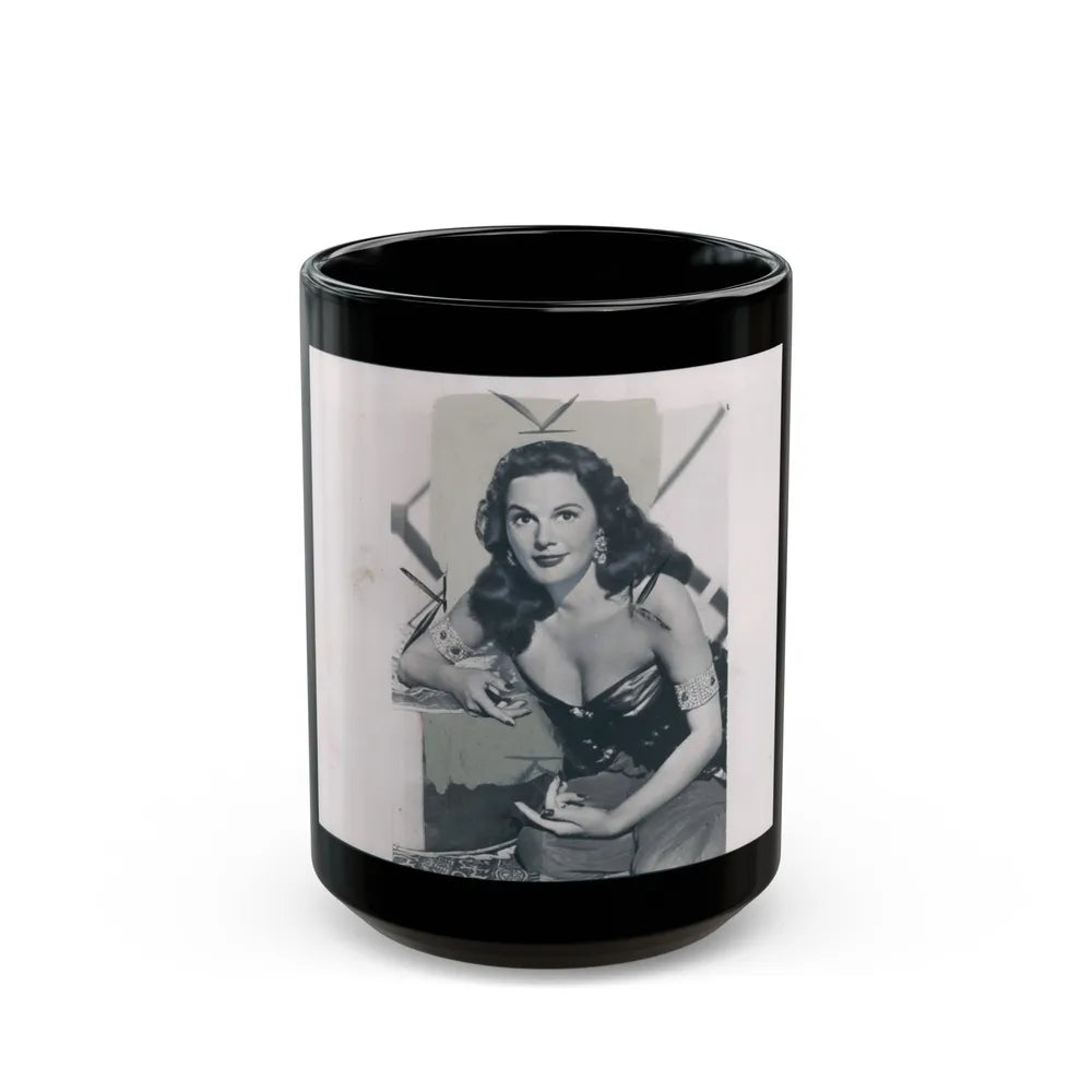 Patricia Medina #71 (Vintage Female Icon) Black Coffee Mug-15oz-Go Mug Yourself