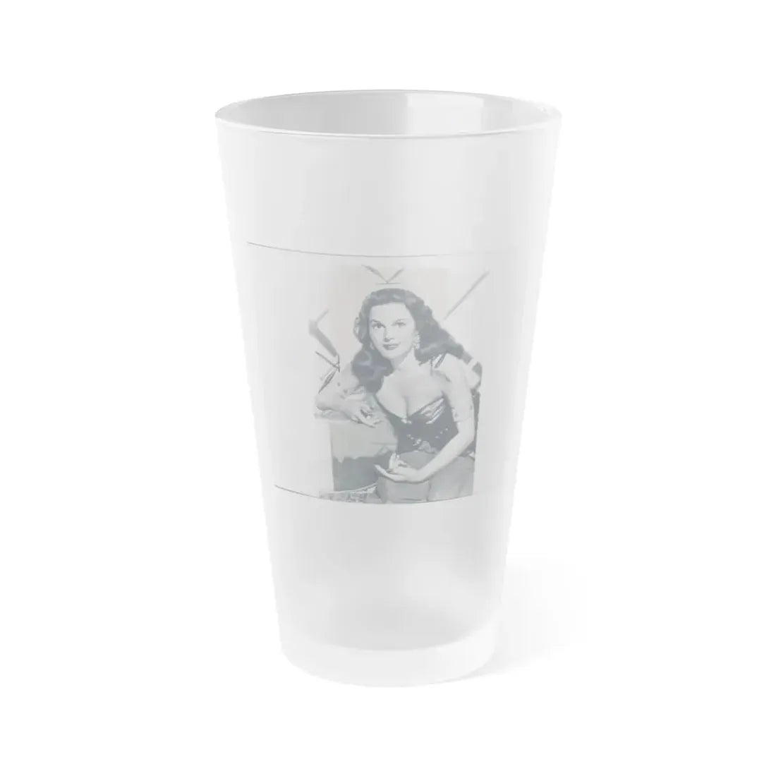 Patricia Medina #71 (Vintage Female Icon) Frosted Pint Glass 16oz 16oz Frosted - Go Mug Yourself