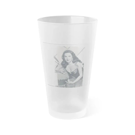 Patricia Medina #71 (Vintage Female Icon) Frosted Pint Glass 16oz 16oz Frosted - Go Mug Yourself