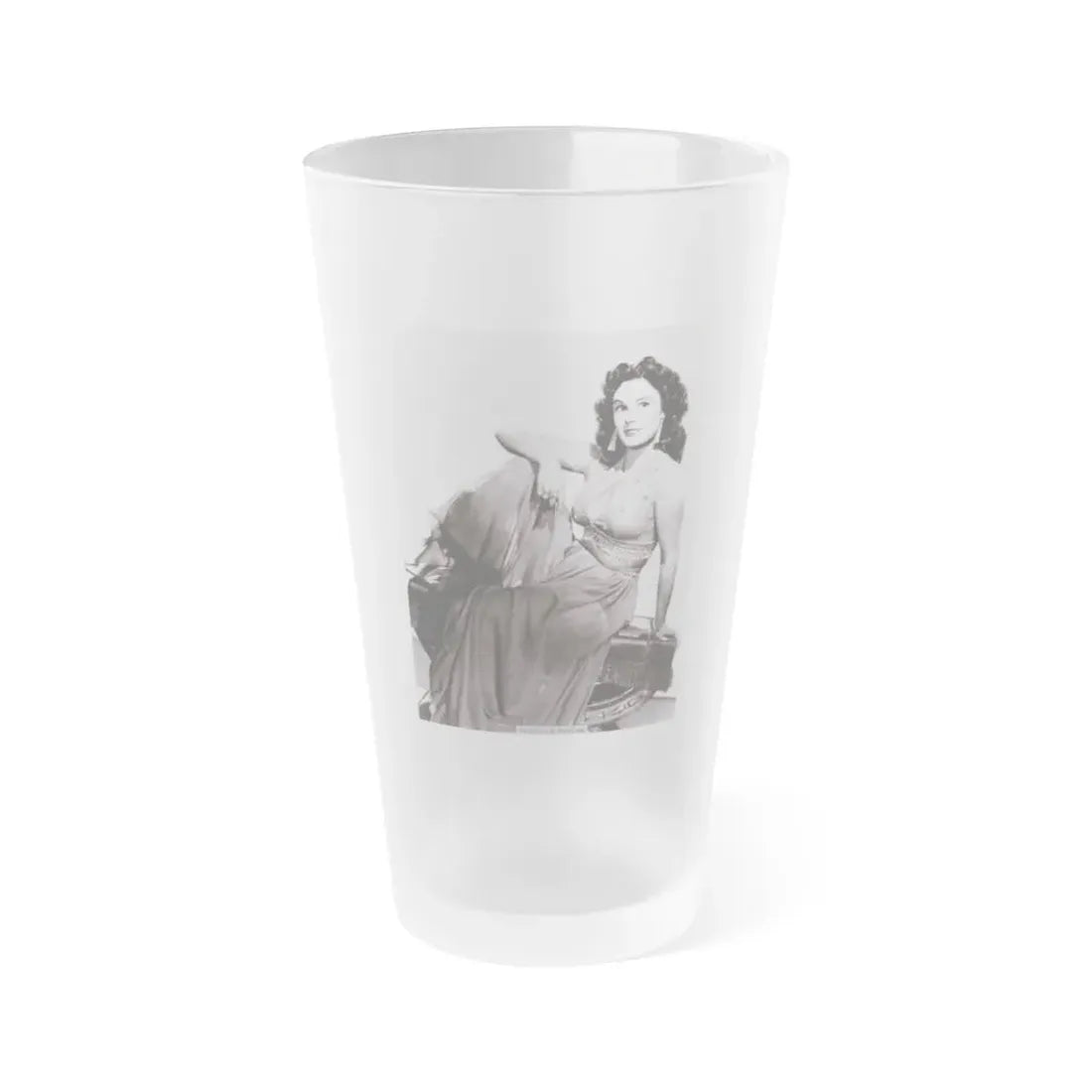 Patricia Medina #74 (Vintage Female Icon) Frosted Pint Glass 16oz 16oz Frosted - Go Mug Yourself