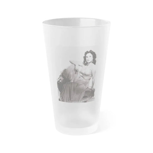 Patricia Medina #74 (Vintage Female Icon) Frosted Pint Glass 16oz 16oz Frosted - Go Mug Yourself