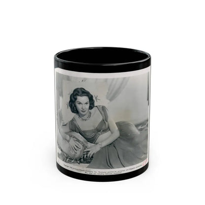 Patricia Medina #76 (Vintage Female Icon) Black Coffee Mug-11oz-Go Mug Yourself