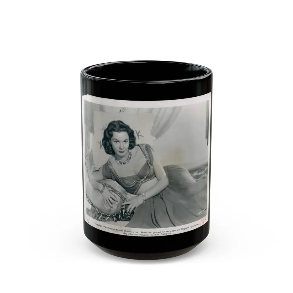 Patricia Medina #76 (Vintage Female Icon) Black Coffee Mug-15oz-Go Mug Yourself