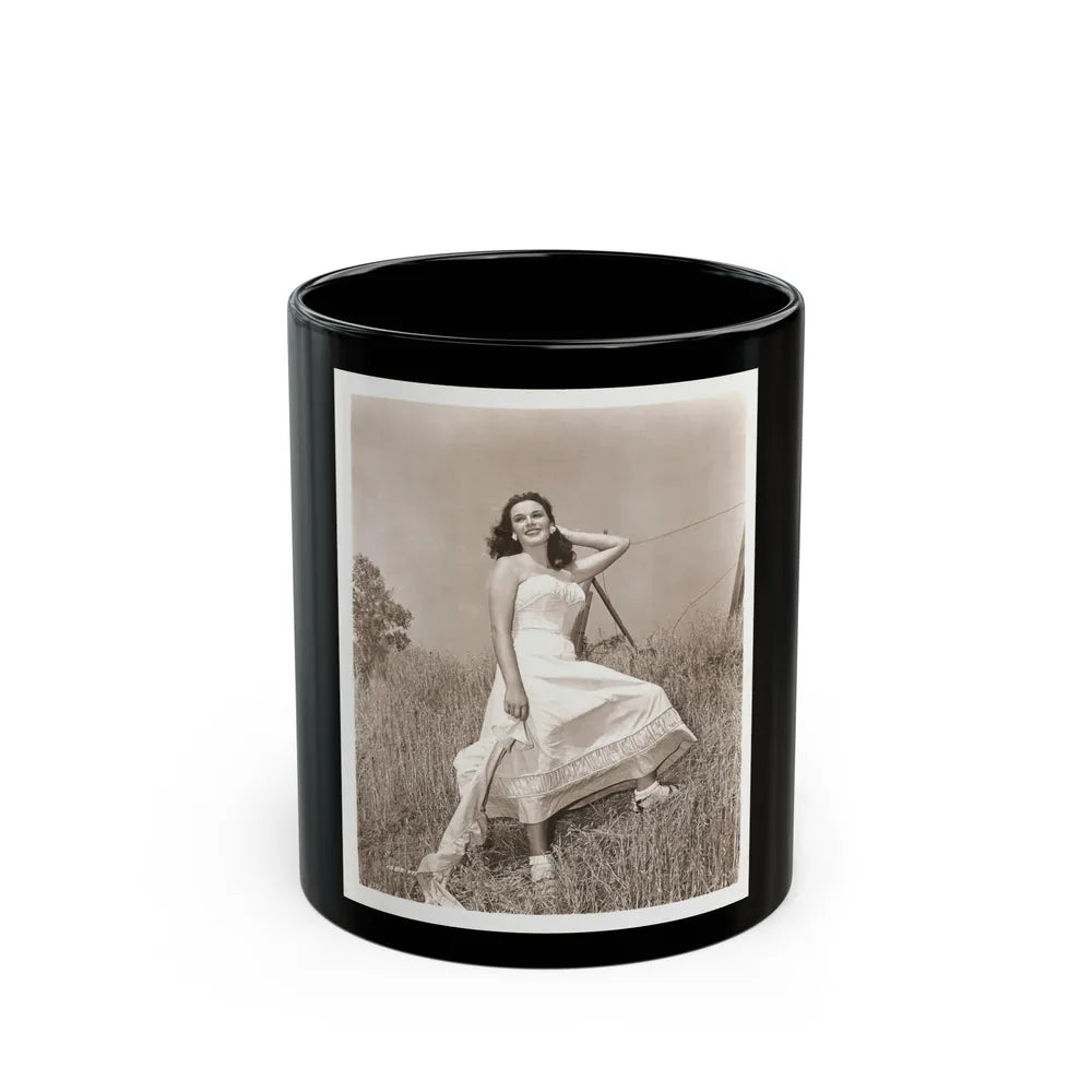 Patricia Medina #77 (Vintage Female Icon) Black Coffee Mug-11oz-Go Mug Yourself