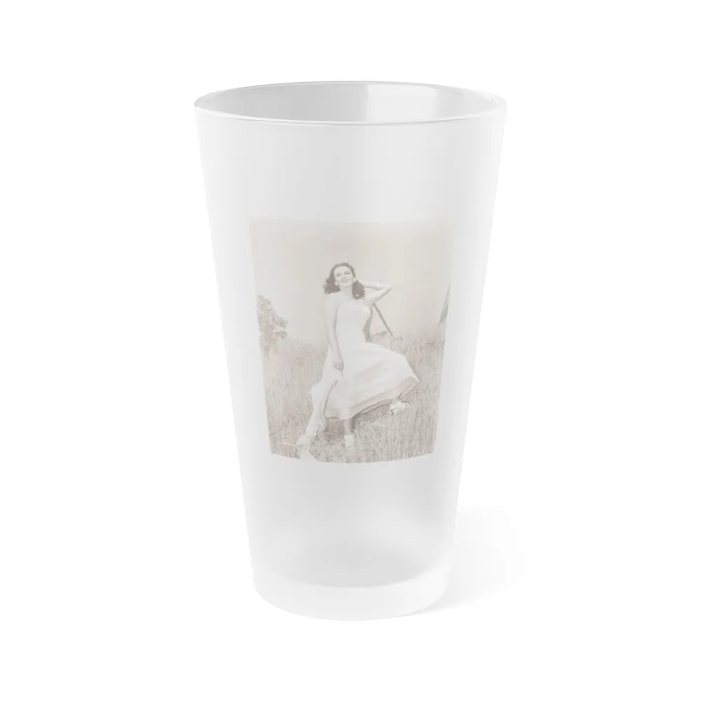 Patricia Medina #77 (Vintage Female Icon) Frosted Pint Glass 16oz-16oz-Frosted-Go Mug Yourself