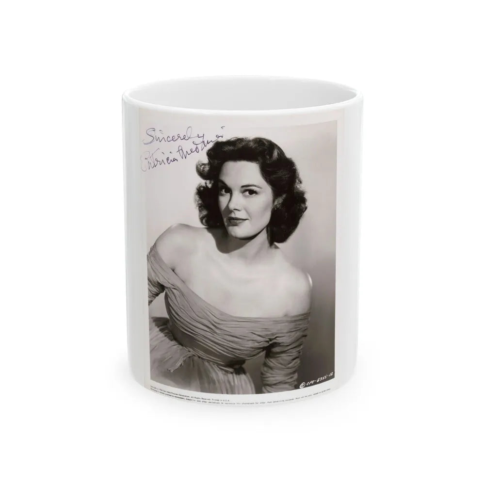 Patricia Medina #96 (Vintage Female Icon) White Coffee Mug-11oz-Go Mug Yourself