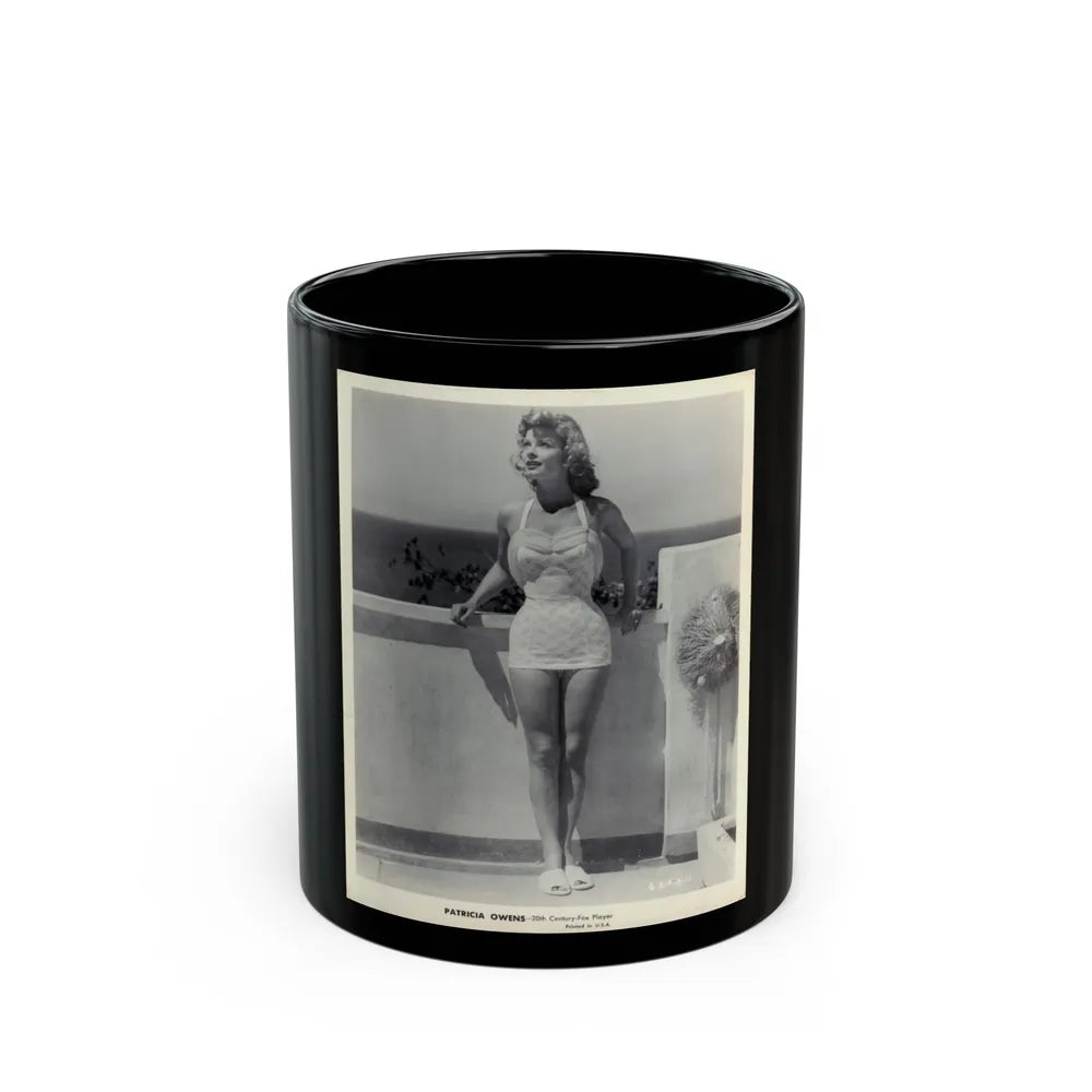 Patricia Owens #05 (Vintage Female Icon) Black Coffee Mug-11oz-Go Mug Yourself