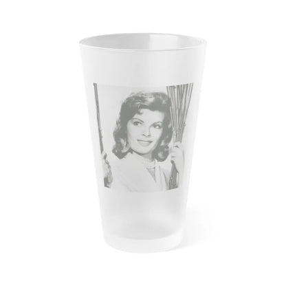 Patricia Owens #15 (Vintage Female Icon) Frosted Pint Glass 16oz-16oz-Frosted-Go Mug Yourself