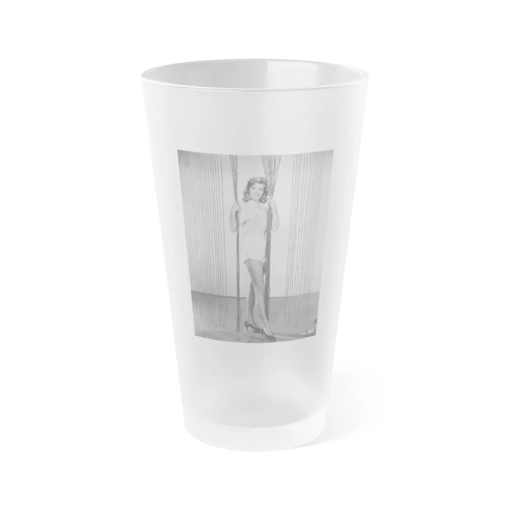 Patricia Owens #18 (Vintage Female Icon) Frosted Pint Glass 16oz-16oz-Frosted-Go Mug Yourself