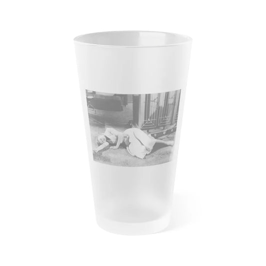 Patricia Owens #19 (Vintage Female Icon) Frosted Pint Glass 16oz-16oz-Frosted-Go Mug Yourself