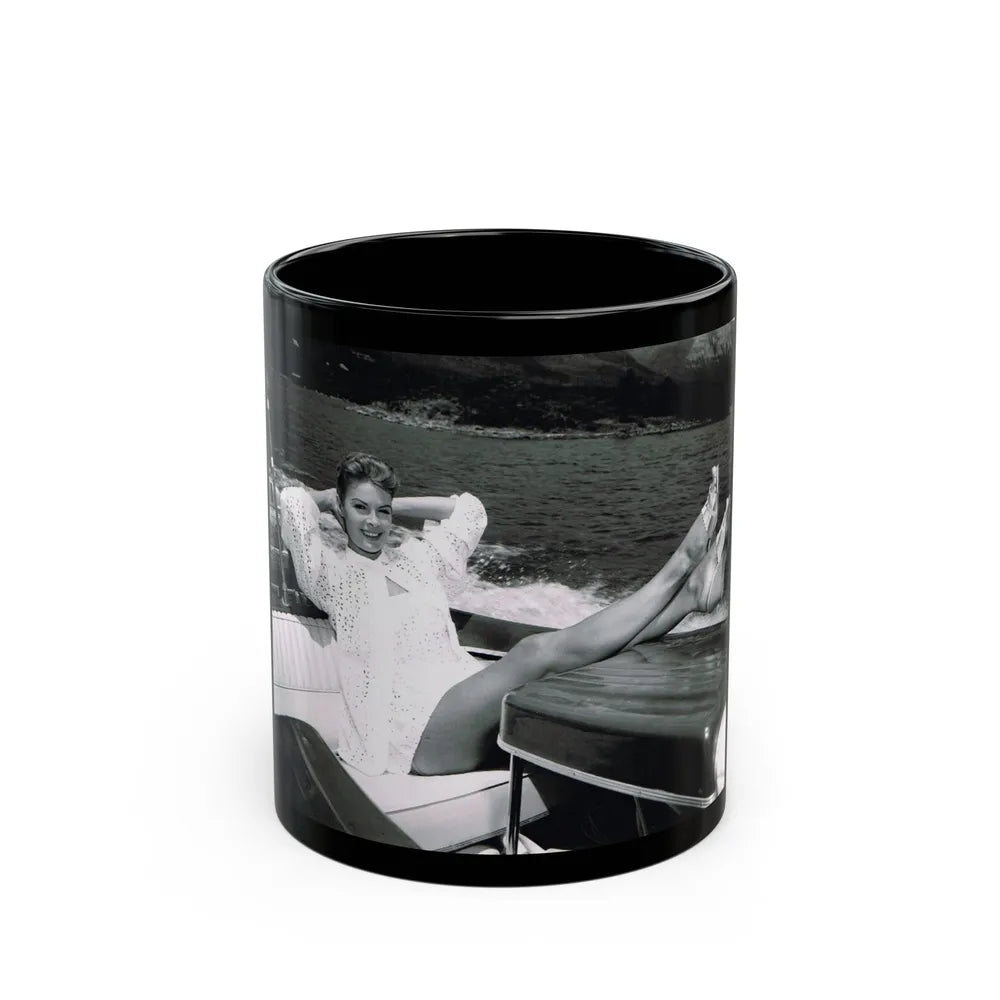 Patricia Owens #22 (Vintage Female Icon) Black Coffee Mug-11oz-Go Mug Yourself