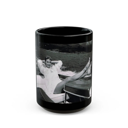 Patricia Owens #22 (Vintage Female Icon) Black Coffee Mug-15oz-Go Mug Yourself