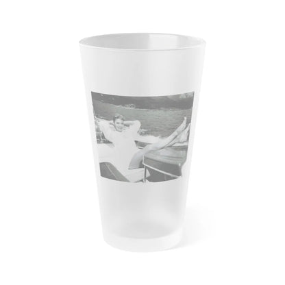 Patricia Owens #22 (Vintage Female Icon) Frosted Pint Glass 16oz-16oz-Frosted-Go Mug Yourself