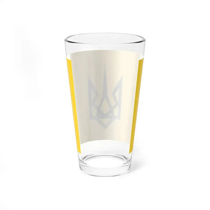 Patriot of Ukraine Trizub flag (Ukraine) Pint Glass 16oz - Go Mug Yourself