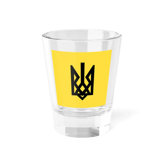 Patriot of Ukraine Tryzub banner (Ukraine) Shot Glass 1.5oz 1.5oz - Go Mug Yourself