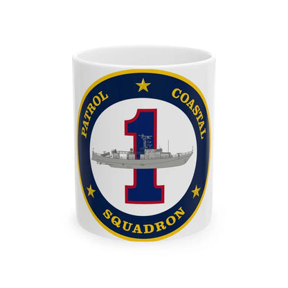 Patrol Coastal Squadron ONE (U.S. Navy) White Coffee Mug-11oz-Go Mug Yourself