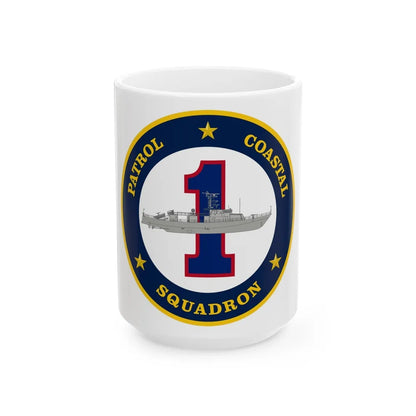 Patrol Coastal Squadron ONE (U.S. Navy) White Coffee Mug-15oz-Go Mug Yourself