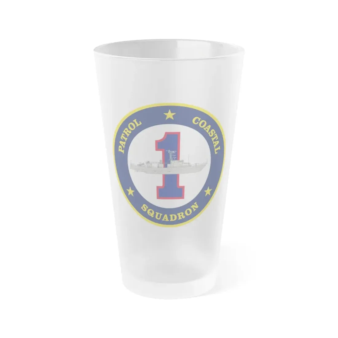 Patrol Coastal Squadron ONE (U.S. Navy) Frosted Pint Glass 16oz Default Title - Go Mug Yourself