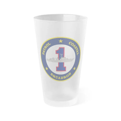 Patrol Coastal Squadron ONE (U.S. Navy) Frosted Pint Glass 16oz Default Title - Go Mug Yourself