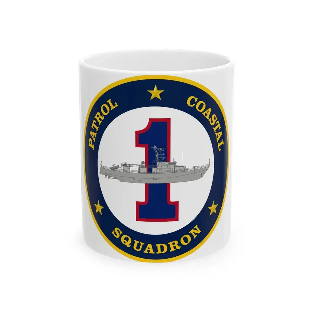 Patrol Coastal Squadron ONE (U.S. Navy) White Coffee Mug 11oz - Go Mug Yourself
