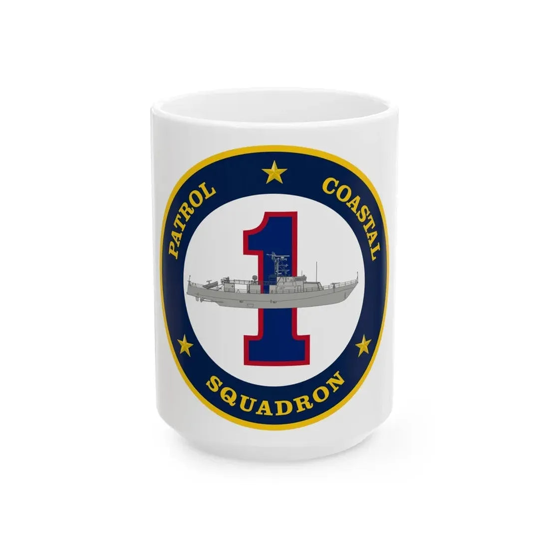 Patrol Coastal Squadron ONE (U.S. Navy) White Coffee Mug 15oz - Go Mug Yourself
