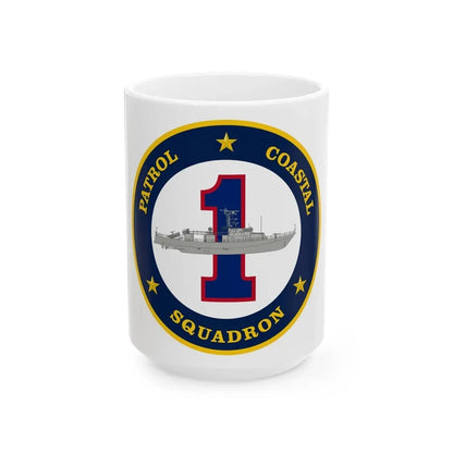 Patrol Coastal Squadron ONE (U.S. Navy) White Coffee Mug 15oz - Go Mug Yourself