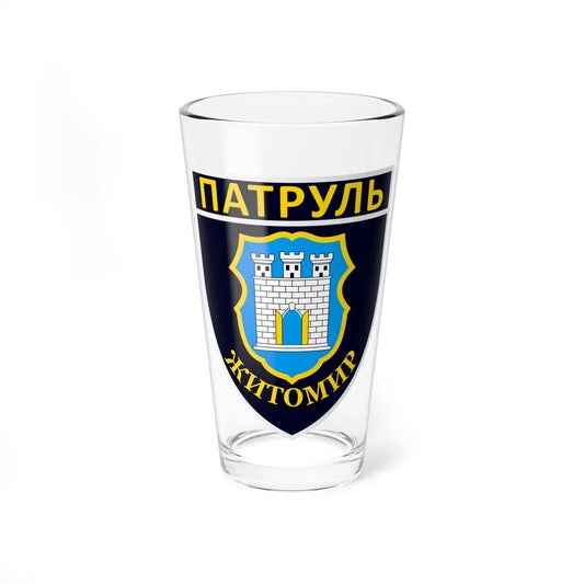 patrol police of Zhytomyr (Ukraine) Pint Glass 16oz-16oz-Go Mug Yourself