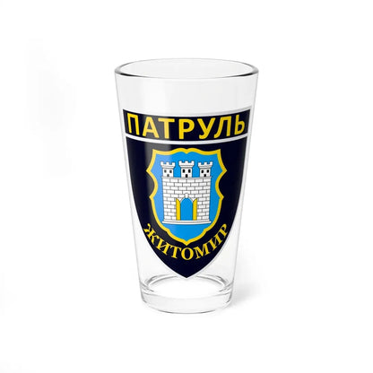 patrol police of Zhytomyr (Ukraine) Pint Glass 16oz 16oz - Go Mug Yourself