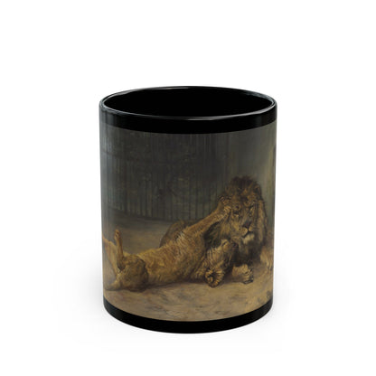 Paul Friedrich Meyerheim (1842-1915) Unwanted Affection - Black Coffee Mug-11oz-Go Mug Yourself