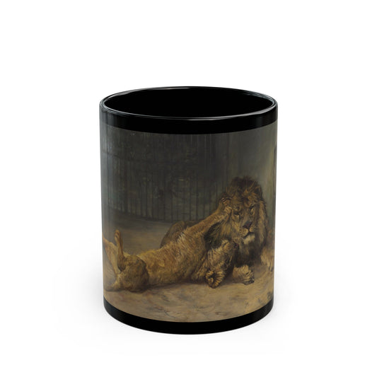 Paul Friedrich Meyerheim (1842-1915) Unwanted Affection - Black Coffee Mug-11oz-Go Mug Yourself
