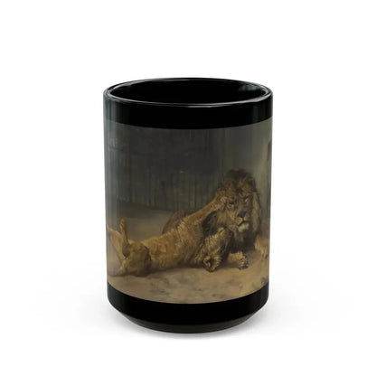Paul Friedrich Meyerheim (1842-1915) Unwanted Affection - Black Coffee Mug 15oz - Go Mug Yourself