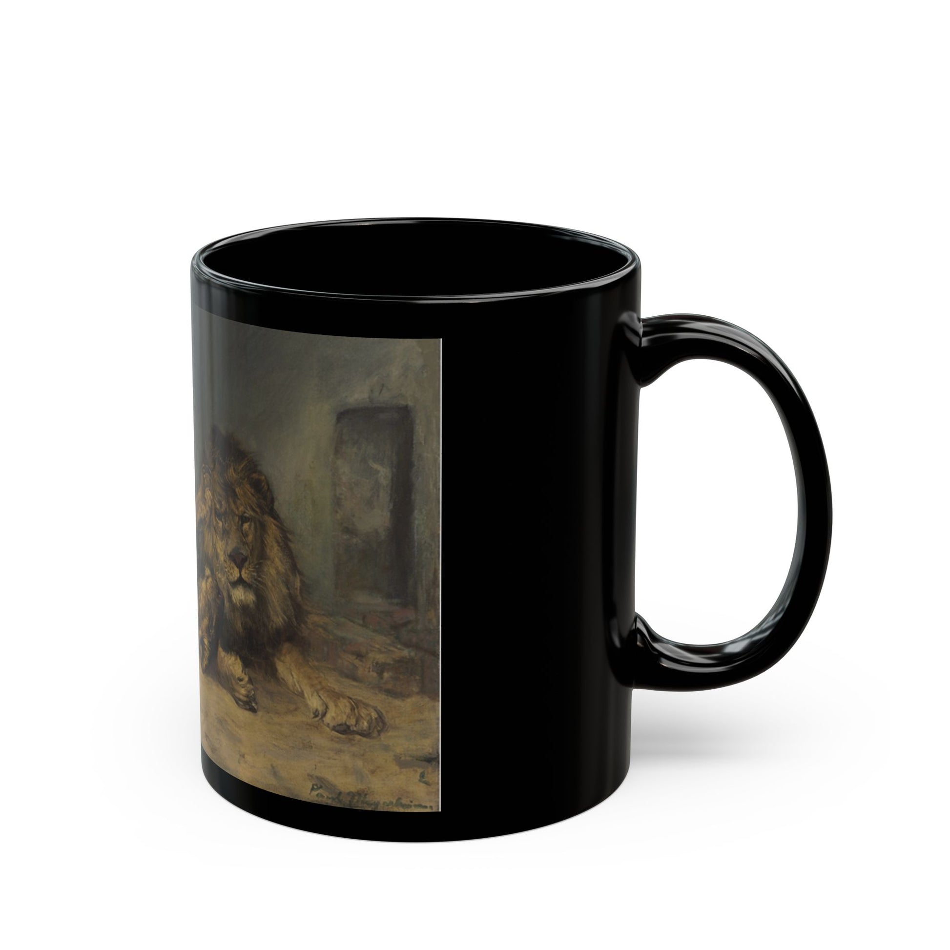 Paul Friedrich Meyerheim (1842-1915) Unwanted Affection - Black Coffee Mug-Go Mug Yourself