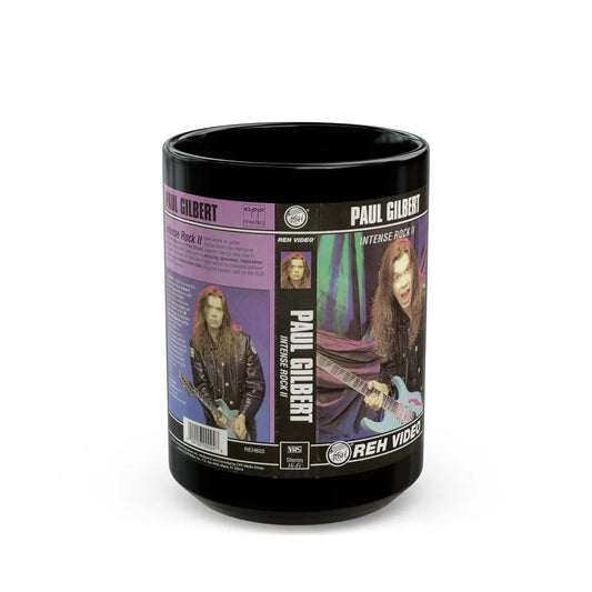 PAUL GILBERT INTENSE ROCK 2 (VHS COVER) - Black Coffee Mug-15oz-Go Mug Yourself