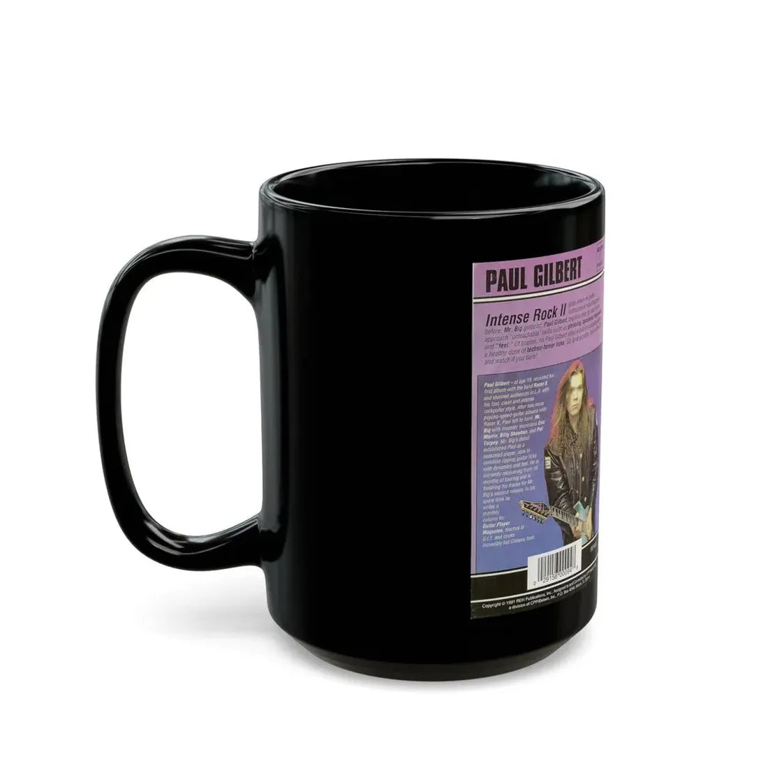 PAUL GILBERT INTENSE ROCK 2 (VHS COVER) - Black Coffee Mug - Go Mug Yourself