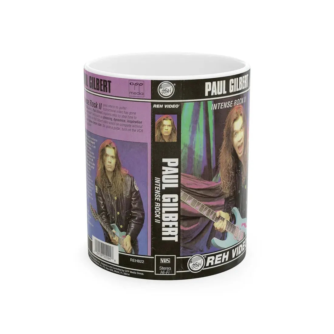 PAUL GILBERT INTENSE ROCK 2 (VHS COVER) - White Coffee Mug 11oz - Go Mug Yourself