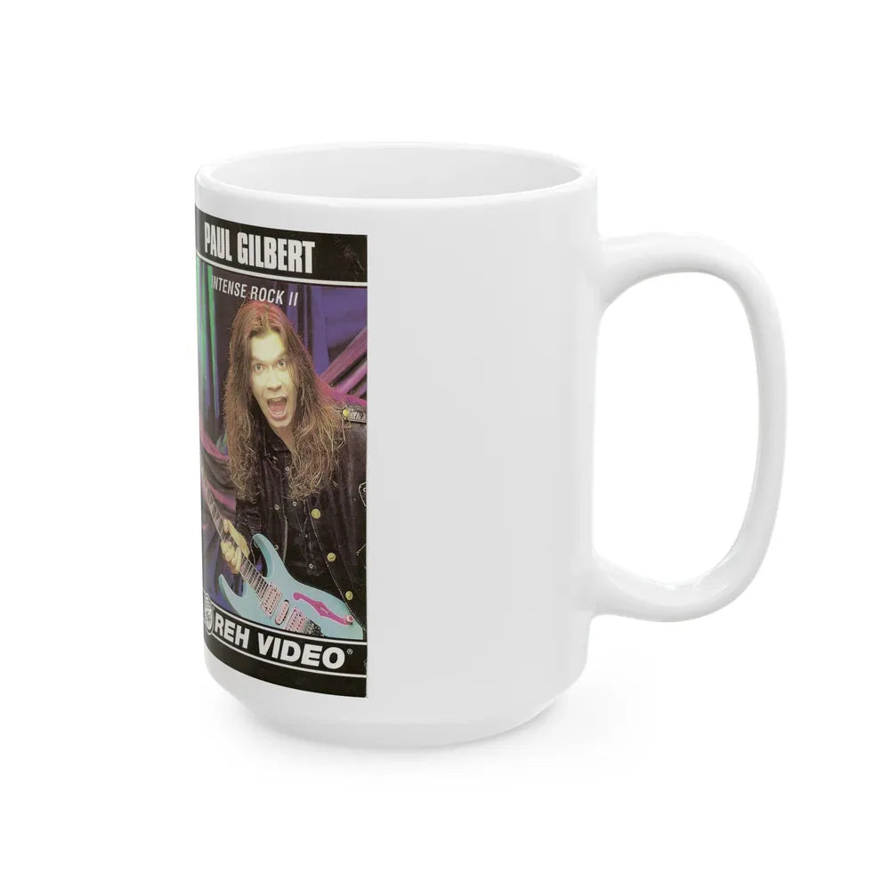 PAUL GILBERT INTENSE ROCK 2 (VHS COVER) - White Coffee Mug-Go Mug Yourself