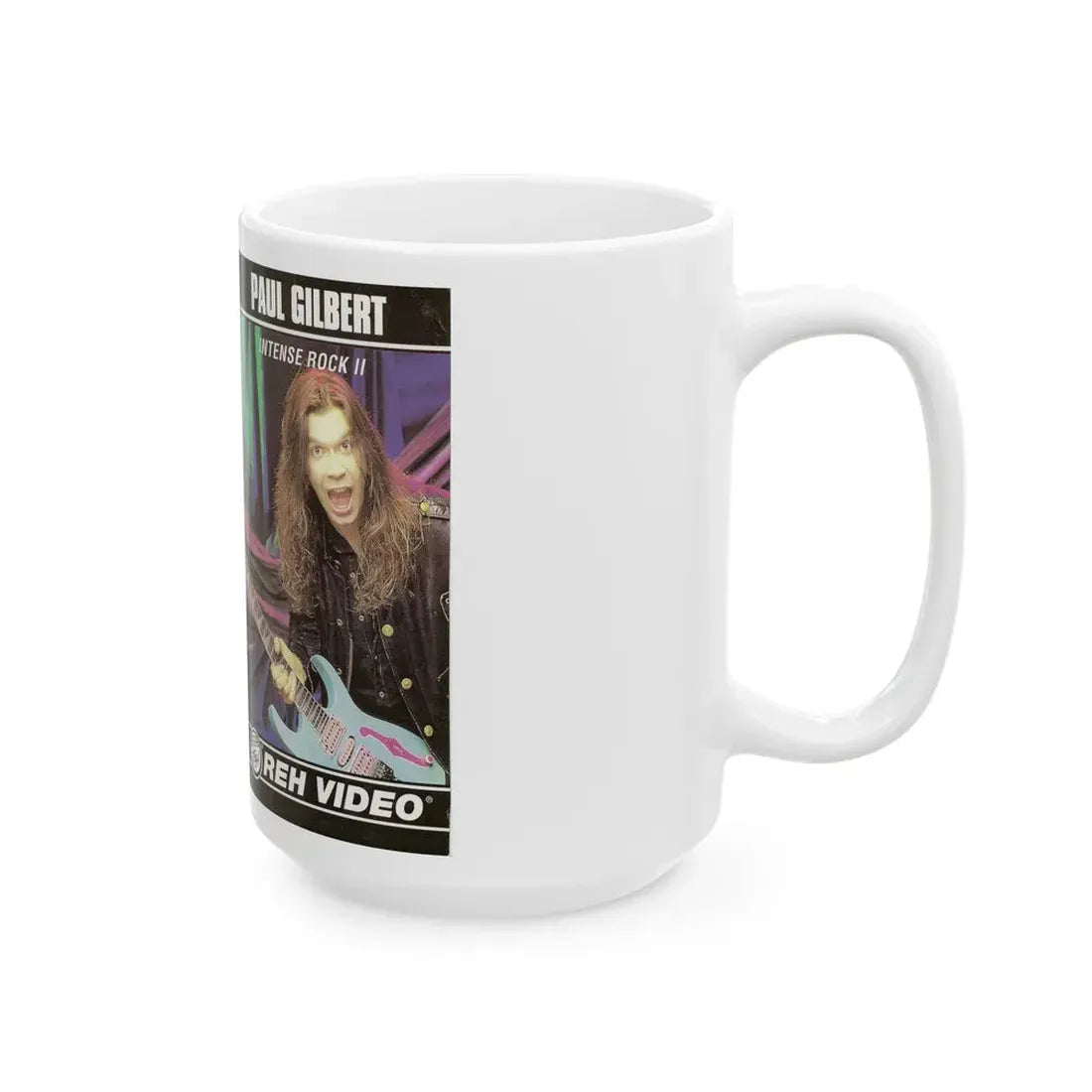 PAUL GILBERT INTENSE ROCK 2 (VHS COVER) - White Coffee Mug - Go Mug Yourself
