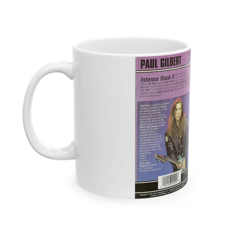 PAUL GILBERT INTENSE ROCK 2 (VHS COVER) - White Coffee Mug-Go Mug Yourself