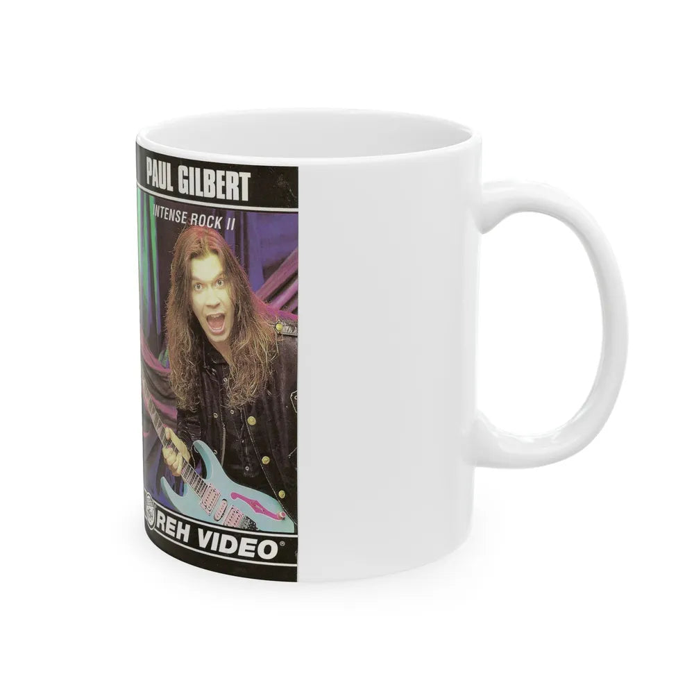 PAUL GILBERT INTENSE ROCK 2 (VHS COVER) - White Coffee Mug-Go Mug Yourself