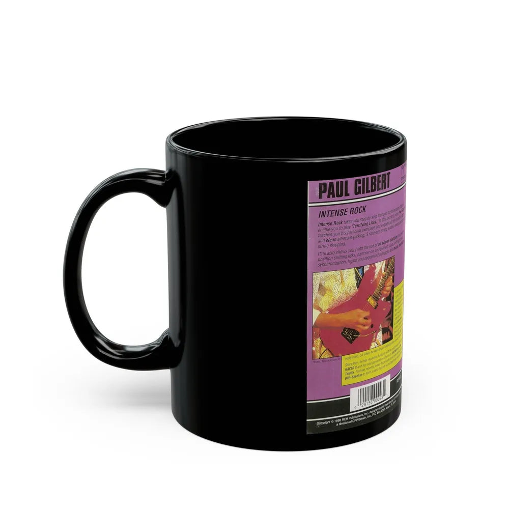 PAUL GILBERT INTENSE ROCK SEQUENCES AND TECHNIQUES (VHS COVER) - Black Coffee Mug-Go Mug Yourself