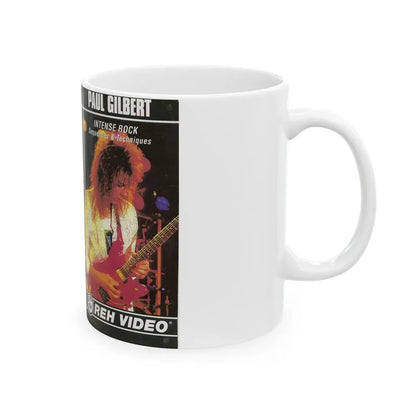 PAUL GILBERT INTENSE ROCK SEQUENCES AND TECHNIQUES (VHS COVER) - White Coffee Mug - Go Mug Yourself
