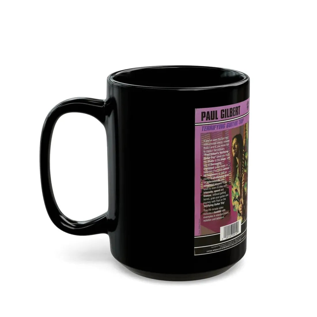PAUL GILBERTS TERRIFYING GUITAR TRIP (VHS COVER) - Black Coffee Mug - Go Mug Yourself