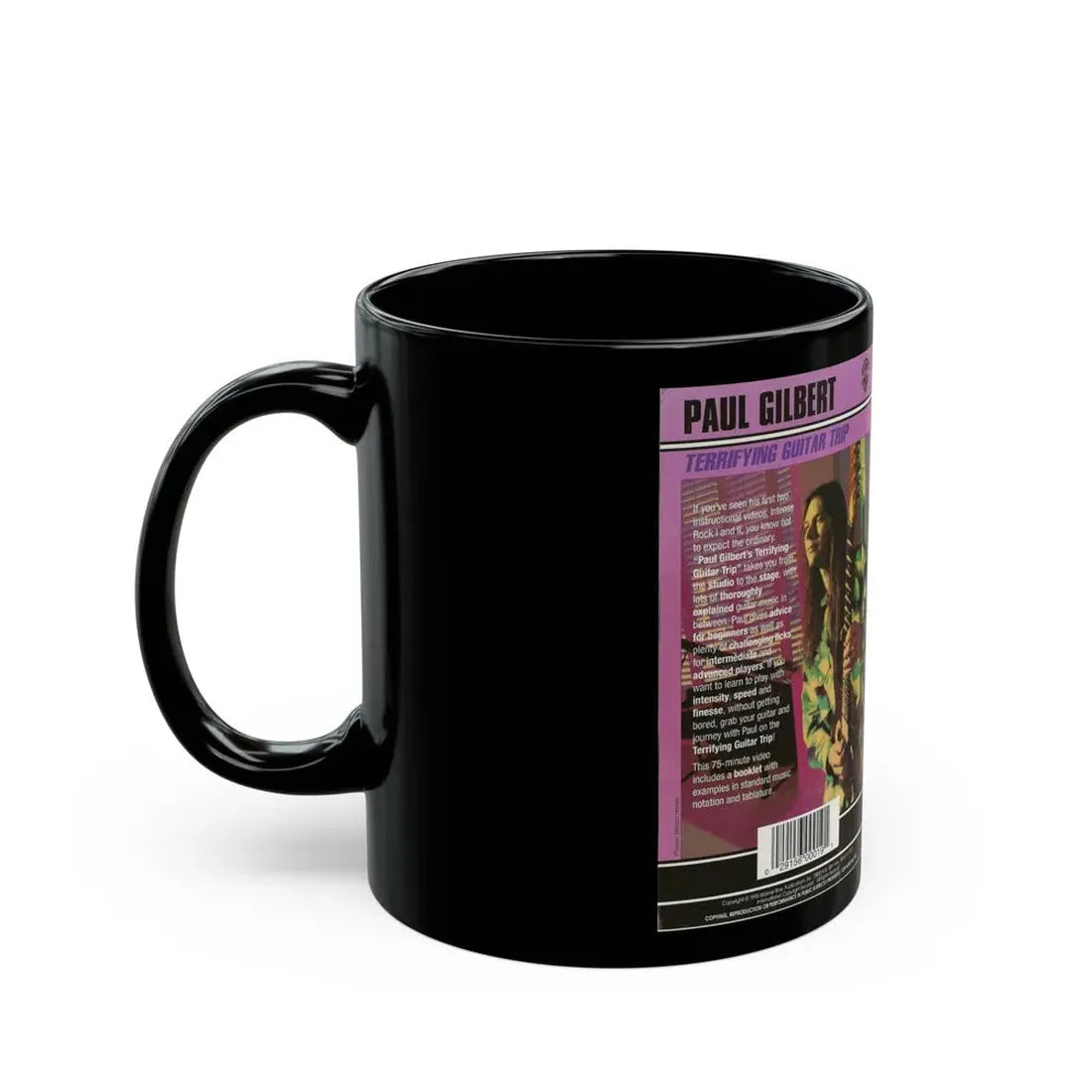 PAUL GILBERTS TERRIFYING GUITAR TRIP (VHS COVER) - Black Coffee Mug - Go Mug Yourself
