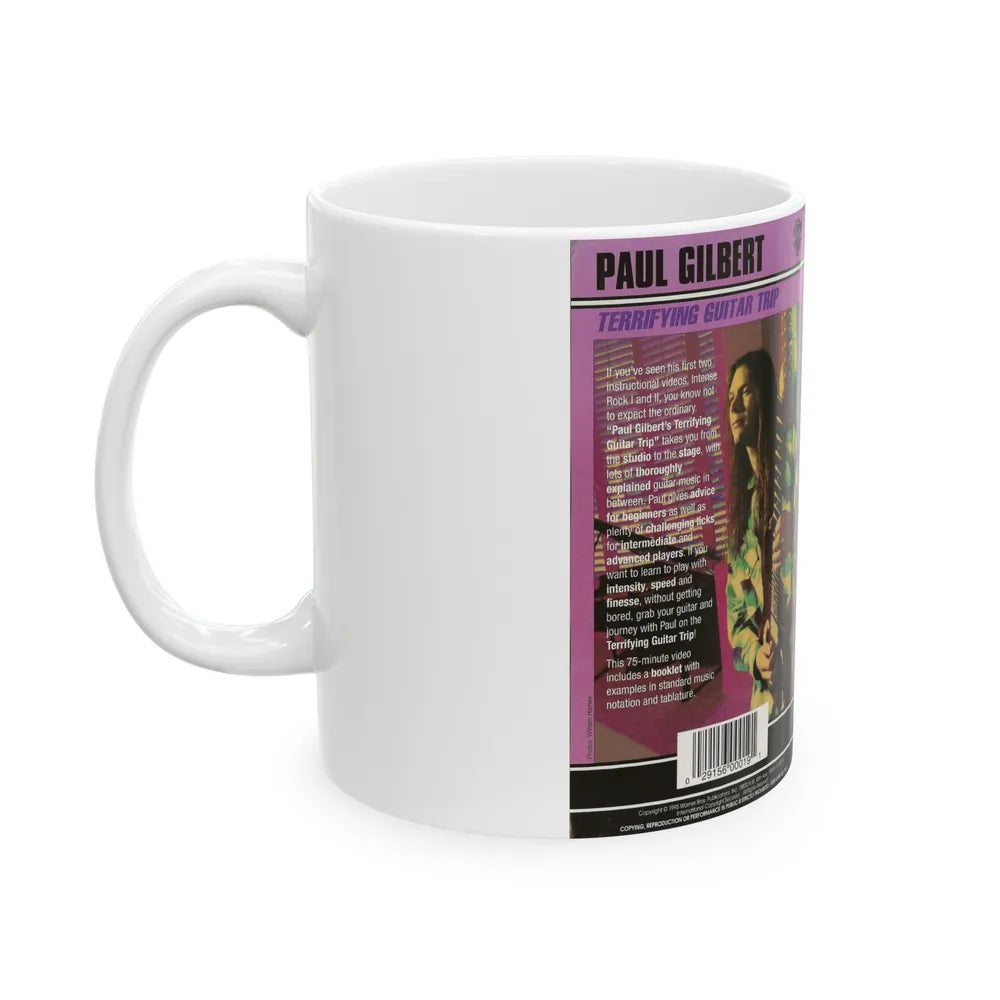 PAUL GILBERTS TERRIFYING GUITAR TRIP (VHS COVER) - White Coffee Mug-Go Mug Yourself