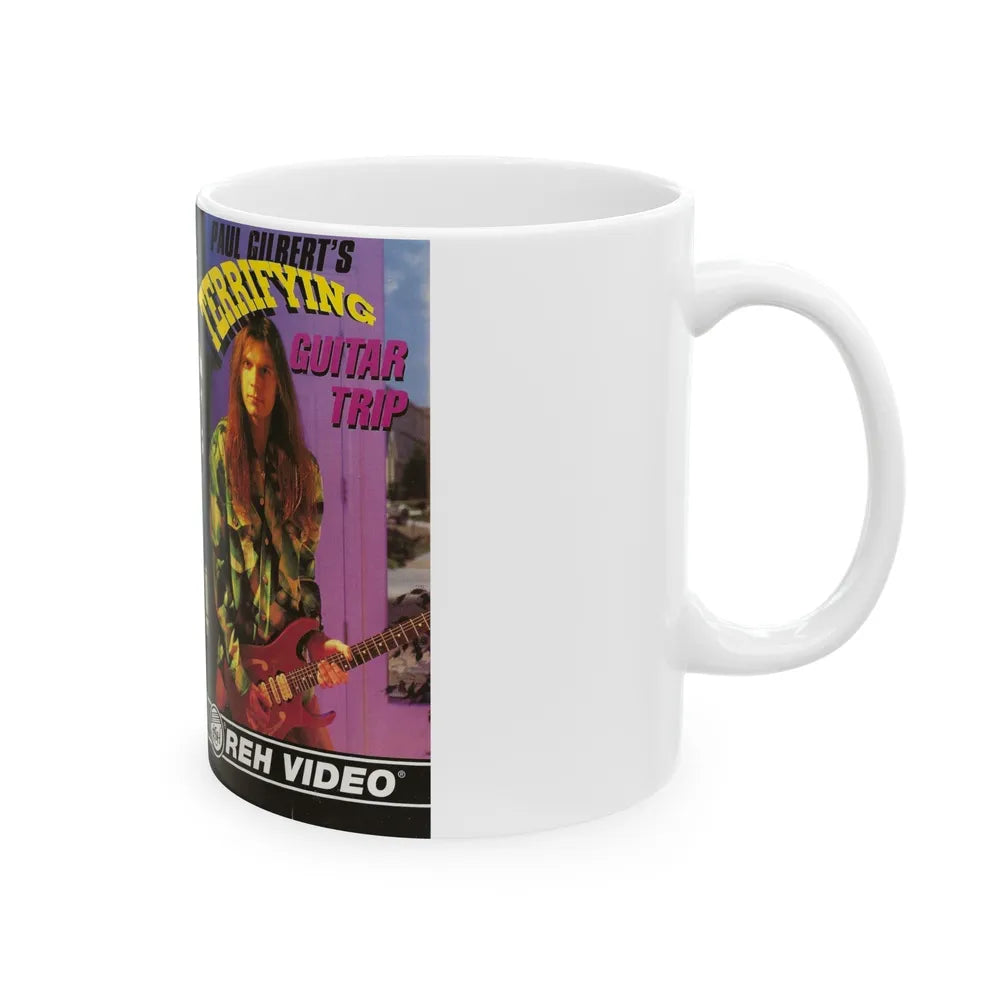 PAUL GILBERTS TERRIFYING GUITAR TRIP (VHS COVER) - White Coffee Mug-Go Mug Yourself