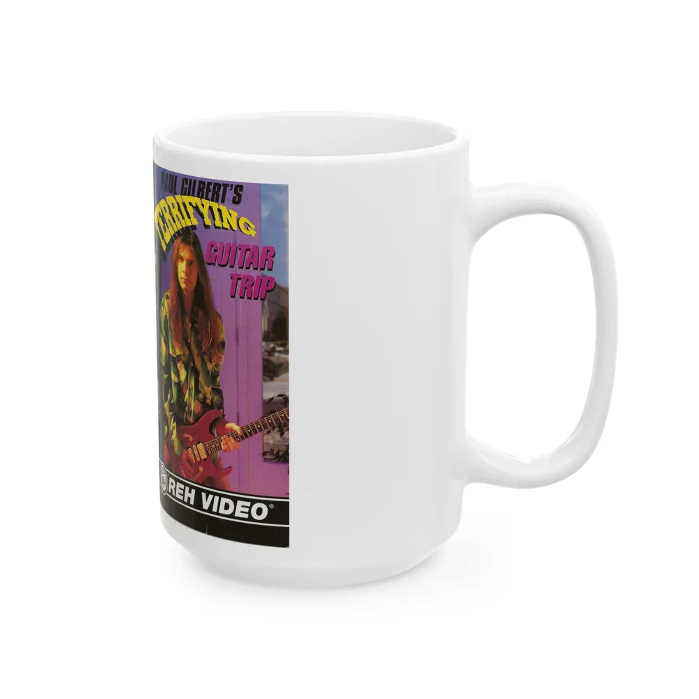 PAUL GILBERTS TERRIFYING GUITAR TRIP (VHS COVER) - White Coffee Mug-Go Mug Yourself